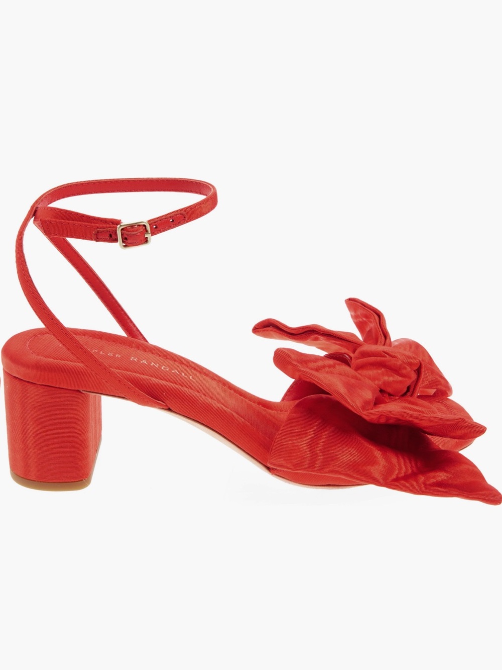 Loeffler Randall Carmen ankle strap Red Bow Block Heel Sandals - Picture 4 of 6